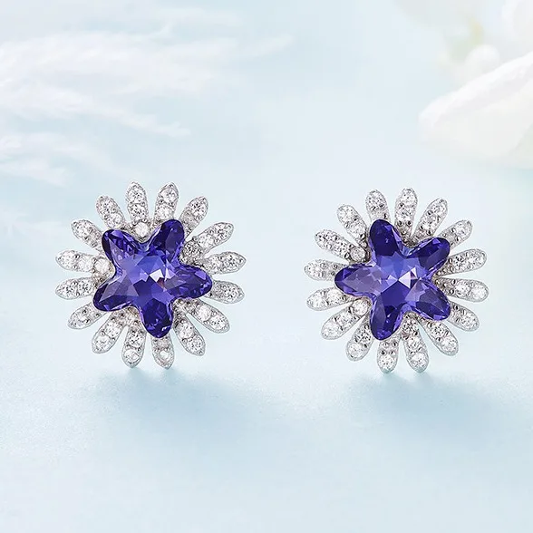 

Jewelry Platinum Plated Valentine's Day Fashion Elegant Artificial Big Crystal Wedding Women Earring
