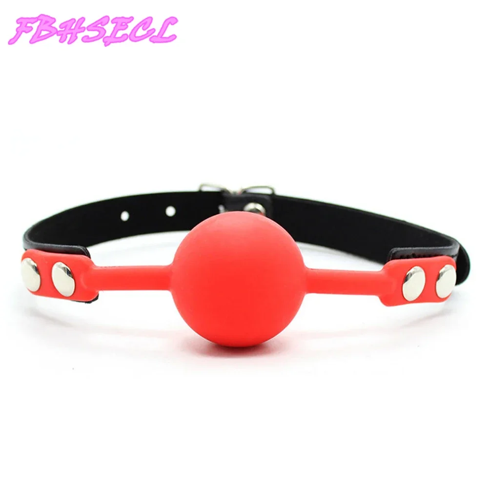 

PU Leather Band Silicone Ball Oral Fixation Mouth Gag Mouth Stuffed SM Bondage Flirting Toy Adult Sex Toys for Couple Sex Shop