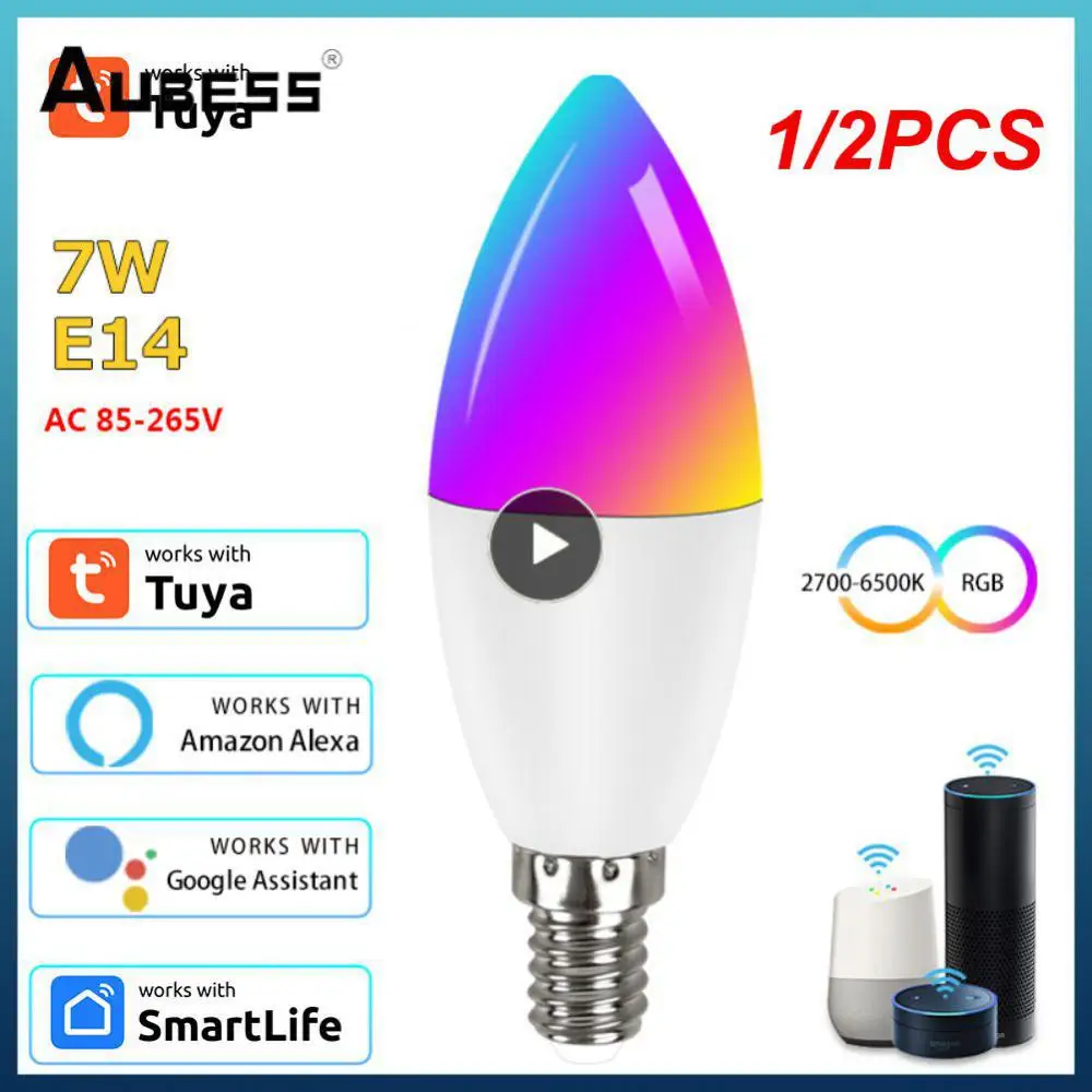 

1/2PCS 5W 7W led Light bulb E14 E27 LED Lamp Indoor Warm Cold White Light 220V 240V LED Candle Bulb Home Decor Chandelier