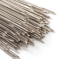 100Pcs Golden Tail Needles Embroidery Fabric Cross Stitch Metal Sewing Needle Needlework Tool