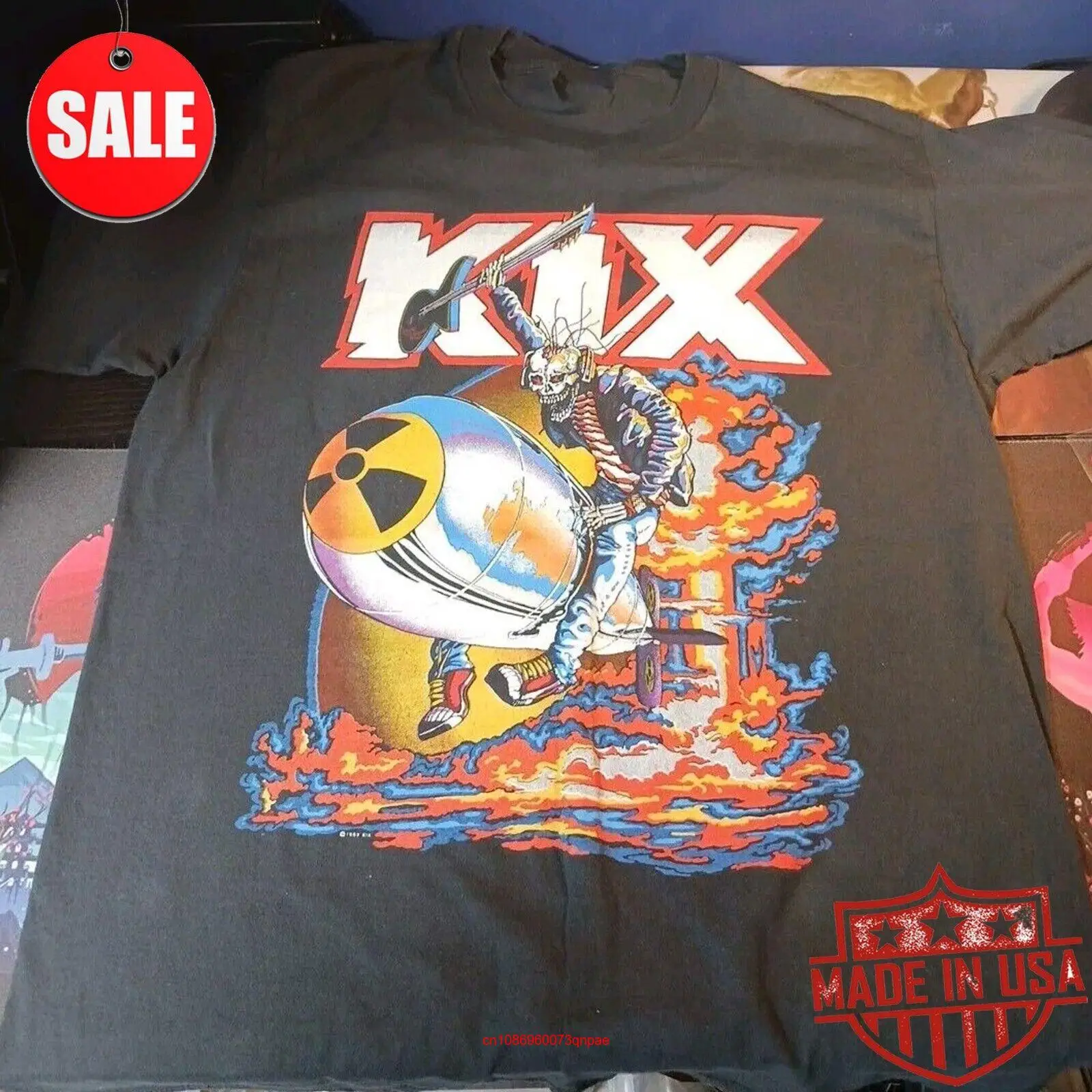 New Kix Band Midnite Dynamite Vintage 1989 S 5XL T Shirt 1LU473 long or short sleeves