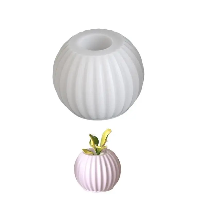 Flexible Silicone Circular Holder Mold With Striped Pattern Easy Demold Mould For Resin Casting Projects