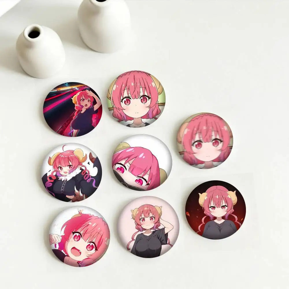 A-Anime Dragon Maid Ilulu 25mm 32mm 44mm 58mm 75mm Brooches Badges Pins for Accessories Gift