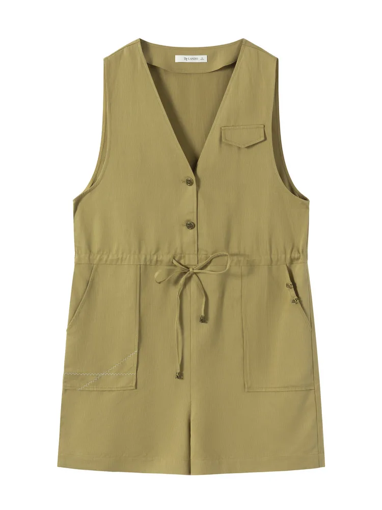 

DTLANDO Autumn Women's High Waist Slim Fit Jumpsuit Casual Workwear Sle Svel Trousers Long Pants Polyester Fiber