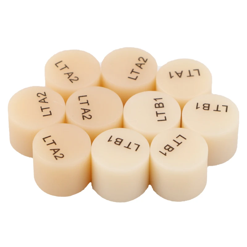 

5pcs Lithium Disilicate Glass Ceramic Ingots Dental Press Pills Compatible Ivoclar Vivadent IPS Press for Denture Materials