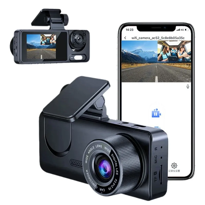 

3 Lenses Dash Cam for Cars Camera HD 1080P Video Recorder Dashcam DVR Rear View Camera for Vehicle Motion Detection Night Vision