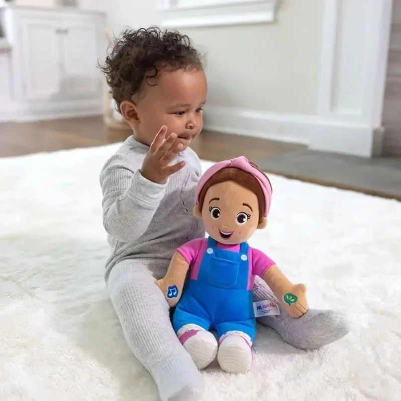 30 سنتيمتر السيدة راشيل أفخم دمية السيدة راشيل التحدث والغناء أفخم لعبة تفاعلية لينة محشوة الموسيقى اللعب الكرتون بنين بنات هدايا عيد