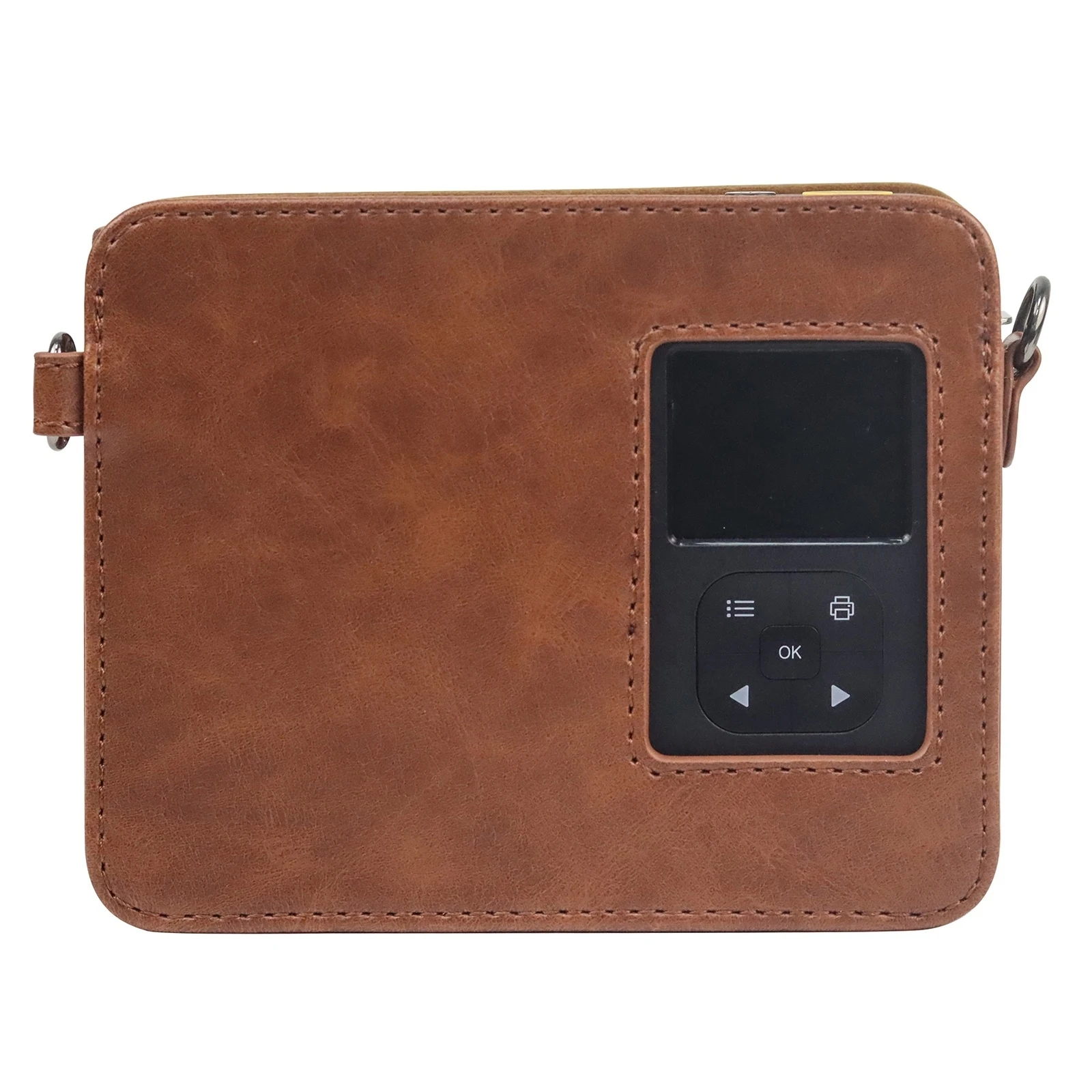 For Kodak Mini Shot 3 Square Retro / C300R Instant Full Body Camera PU Leather Case Bag with Strap