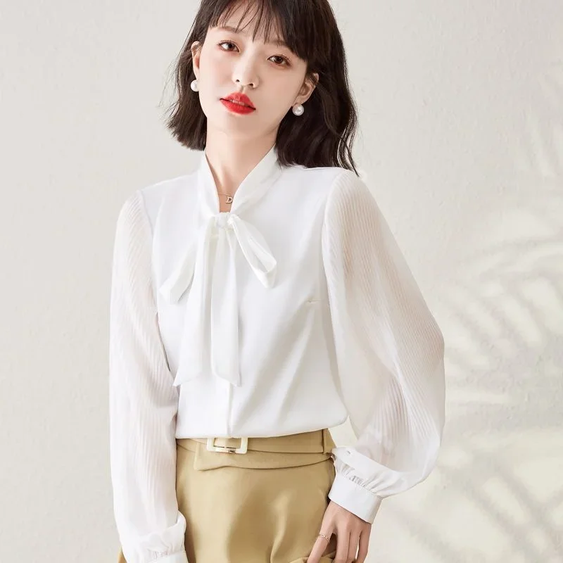 

Chiffon Shirt 2023 Women's Design Long Sleeve Top Vintage Clothes for Women Tops Shirts Blouses