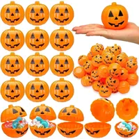 20/40Pcs Pumpkin Shaped Candy Boxes Halloween DIY Gifts Treat Boxes Packaging Container for Halloween Party Decoration Supplies
