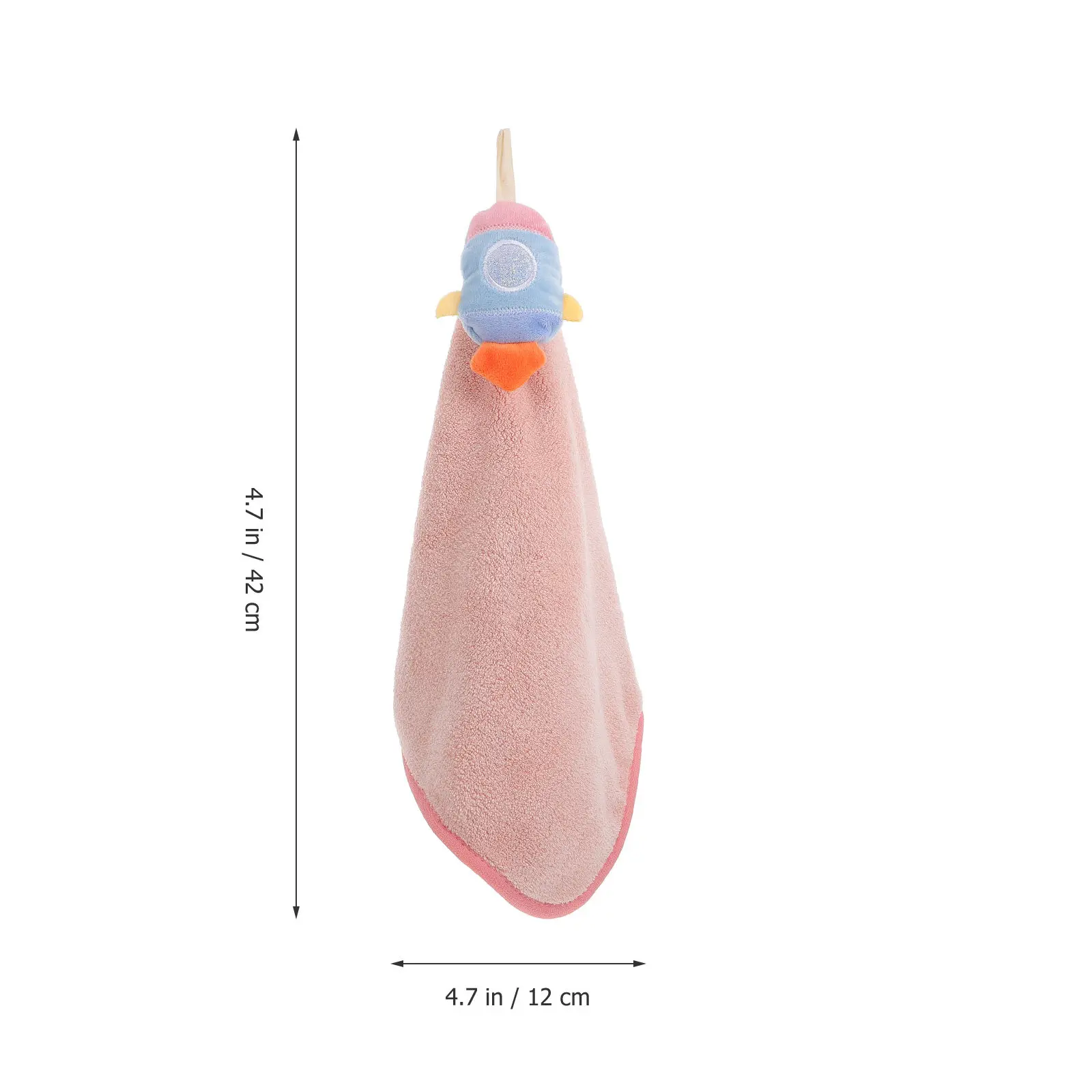 2Pcs Lovelily Designed Coral Fleece Hand Towels Rapid Absorption Breathable Skin Friendly Hanging Towel for Home Travel Daily