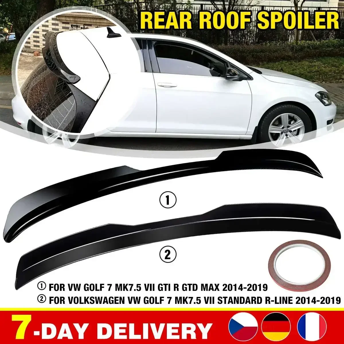 Car Rear Roof Spoiler Lip Extension Rear Trunk Spoiler Lip Wing For Volkswagen VW Golf 7 MK7.5 VII Standard R-line 2014-2019