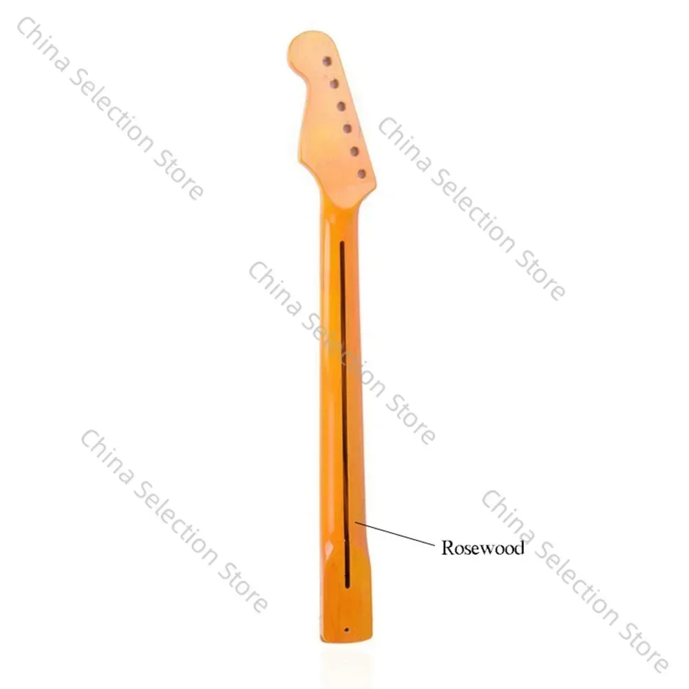 Bright Light-22 Fret ST Electric Guitar Neck Handle Maple Fingerboard ST Strat Stratocaste Strap Back Midline