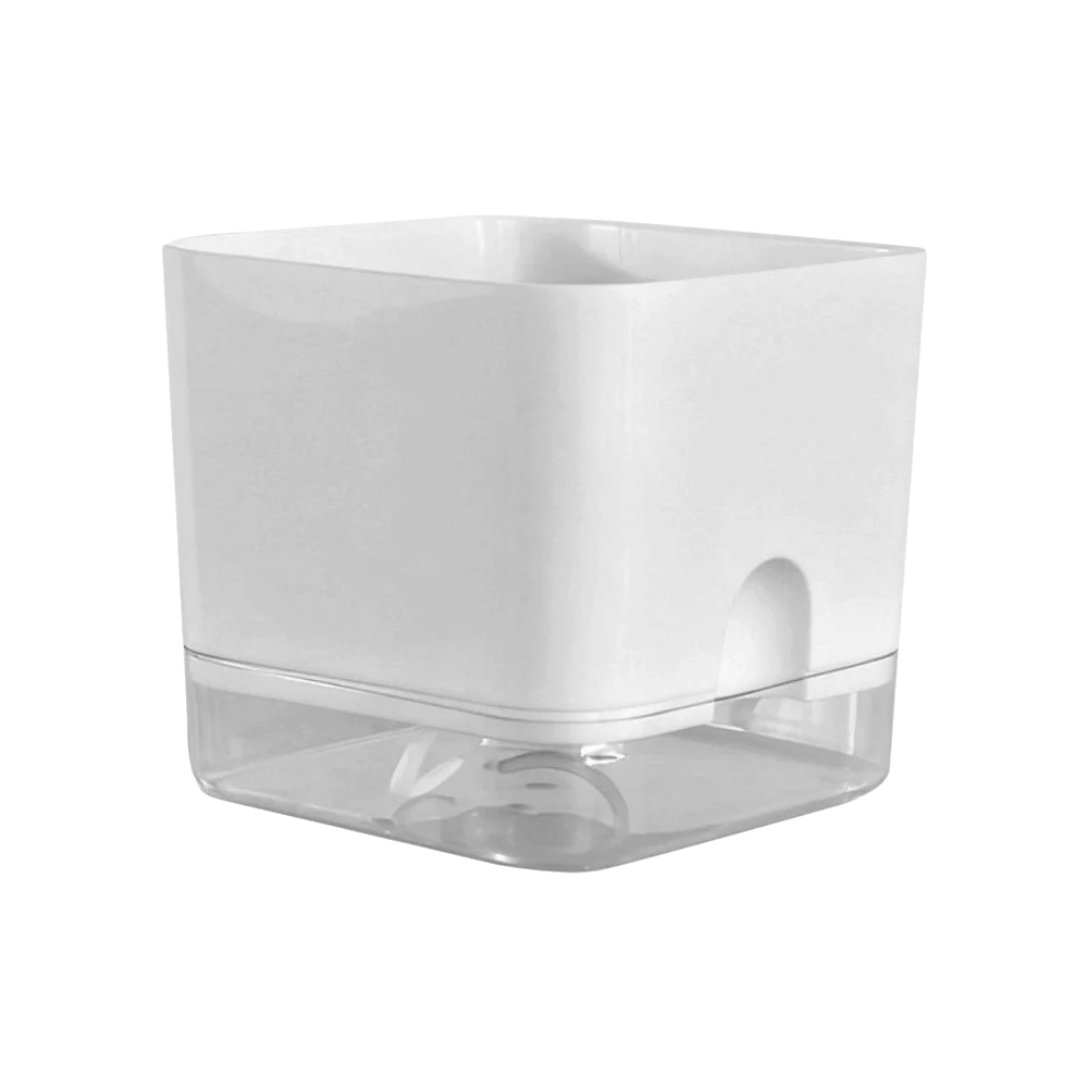Square Shape Self Watering Plant Pots 2-Layer Design Drainage Hole Flower Planters Plastic Patchwork Lazy Flowerpot Balcony