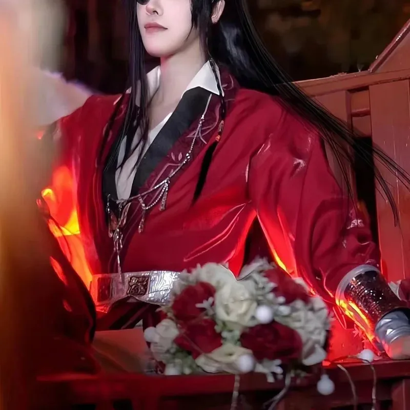 DY20In Stock disfraz de Cosplay Hua Cheng bendición oficial del cielo Tian Guan Ci Fu Hanfu San Lang Huacheng trajes con máscara para los ojos P