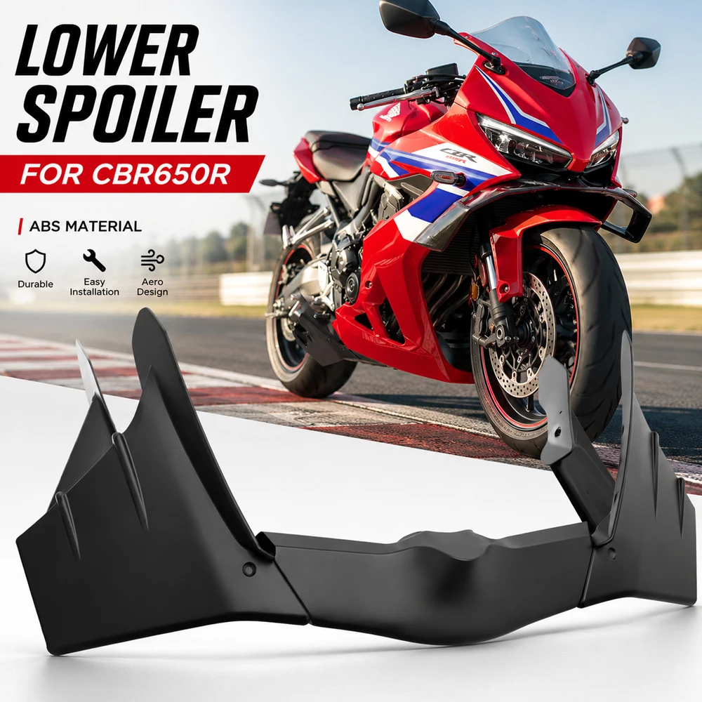 New Motorcycle Accessories Port Downforce Naked Front Spoilers Aerodynamic Wing Fairing For CBR650R cbr 650 r 2024-2025