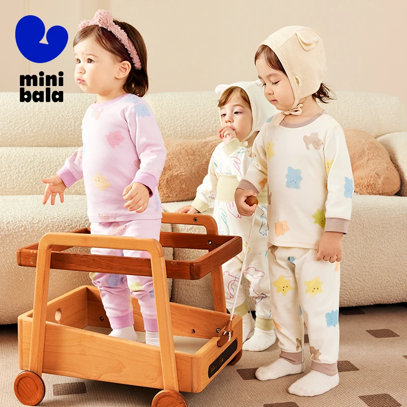 

Mini Bala Thermal Underwear Set Baby Boys and Girls 2025 Spring New Comfortable Base Layer Homewear