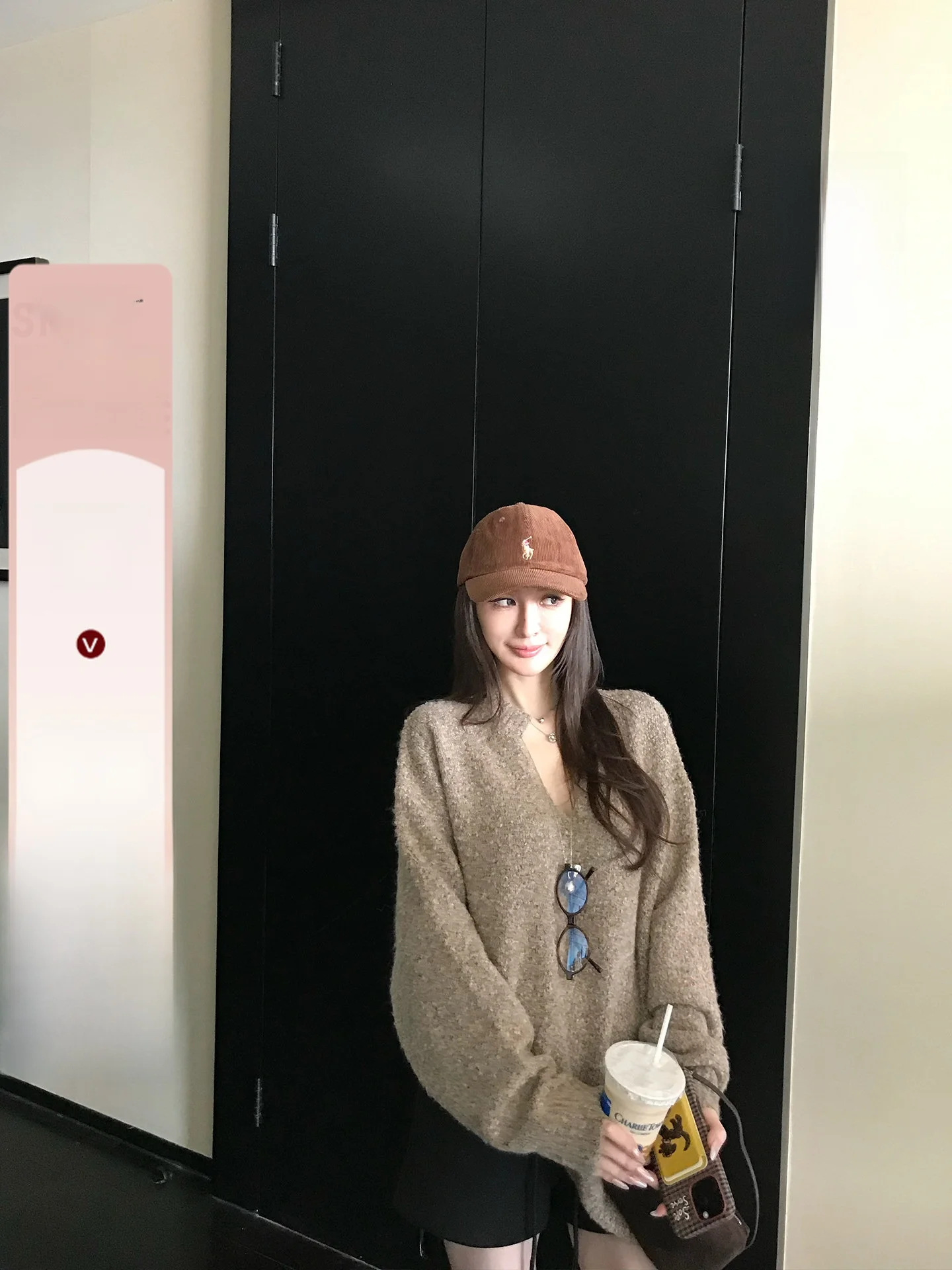 

Warm Woolen Sweater Gentle Sle Loose Fit Long Sve Knittedwear for Commuting Pure Color Thiened Bulky Yarn Winter Ca...