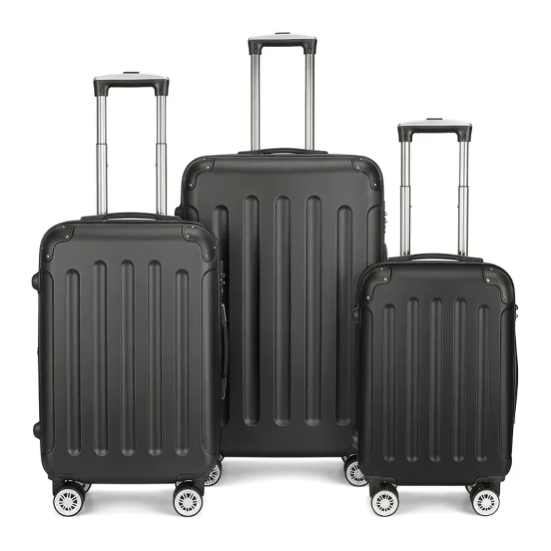 Fangange 3-teiliges Hartschalen-Kofferset, 20/24/28 Zoll ABS Spinner-Koffer, 3-stufig verstellbarer Teleskopgriff, geräuscharm 360° drehbar °   Doppelreihige Rollen, TSA-Schloss, Reisegepäck zum