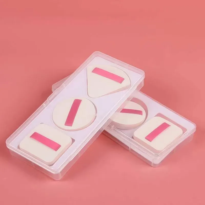 YS00036 - Trzy etui na poduszki powietrzne typu marshmallow, etui na poduszki typu toast, narzędzia kosmetyczne, prostokątne połączone przezroczyste opakowania PP