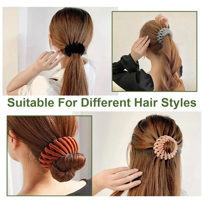 B47B-Bird Nest Magic Hair Clip - Expandable Hair Bun Maker Hair Accessories For Women Ponytail Holder Hair Bun Clip