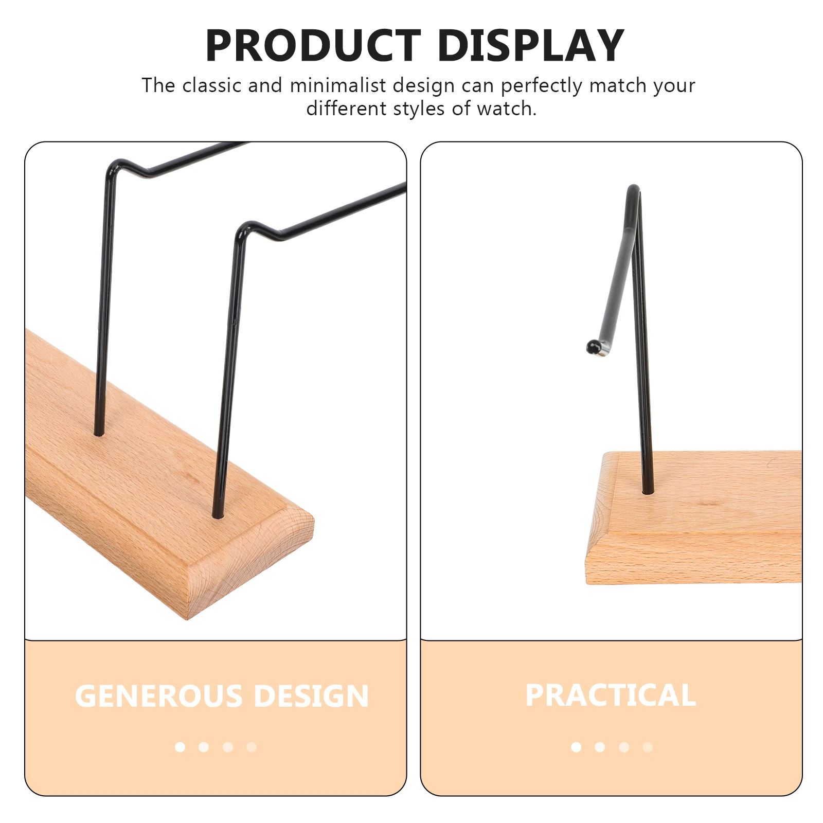 

Wooden Base Wooden Base Iron Jewelry Rack Jewelry Rack for Earrings Necklace Bracelet Ring Watch Display Stand Home Storage