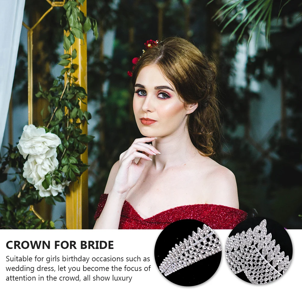 

Bridal Crown Silver Wedding Headb Birthday Birthday Headgear Headgear Alloy Bridal Headdress Hair Decor Durable