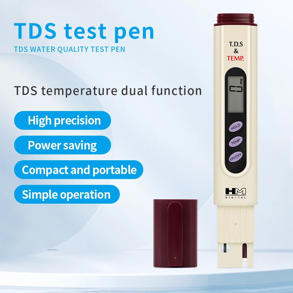 Portable TDS Meter Water Quality Tester TDS Temp Testing Pen Drinking Water Filter Test Measuring For Aquarium Pool Hydroponics