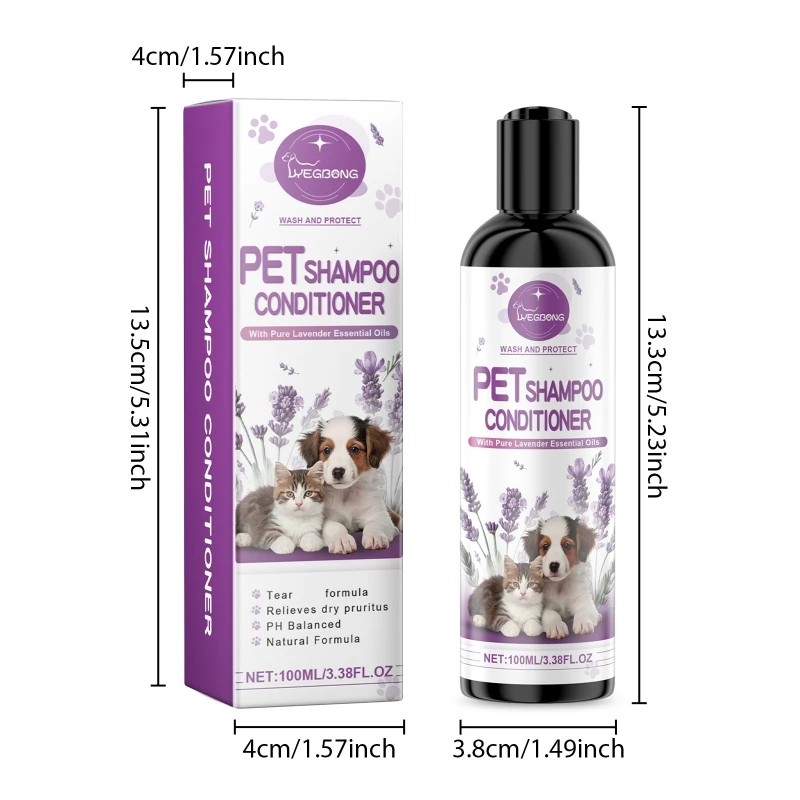 Moisturizing Lavenders Shampoo Conditioners Natural Pet Shampoo Gentlely Cleansing for a Healthy Coat in Dogs and Cats