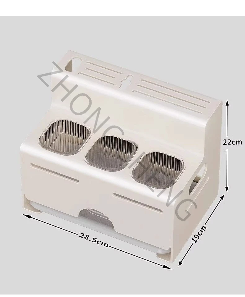 High-end Chopstick Storage Box Kitchen Countertop Spoon Cutlery Barrel Household Drain Knife Holder Integrated Storage Rack
