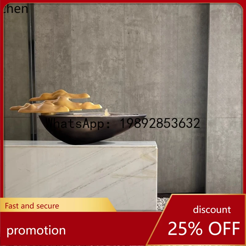 

YFY Fountain Water Flow Ornament Modern Simple Courtyard Garden Entrance Club Zen Rockery Decoration Water Feature