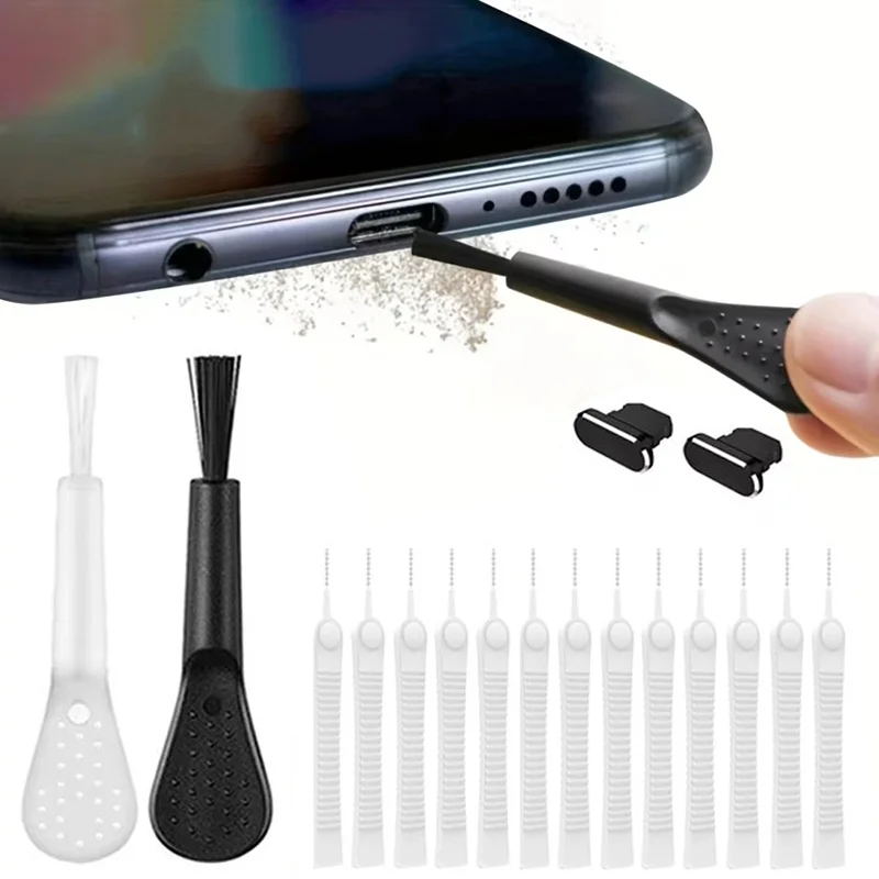 Universal Mobile Phone Charging Port Dust Plug With Cleaning Brush Kit For IPhone 14 13 12 Pro Max iPad For Lightning Port Dust