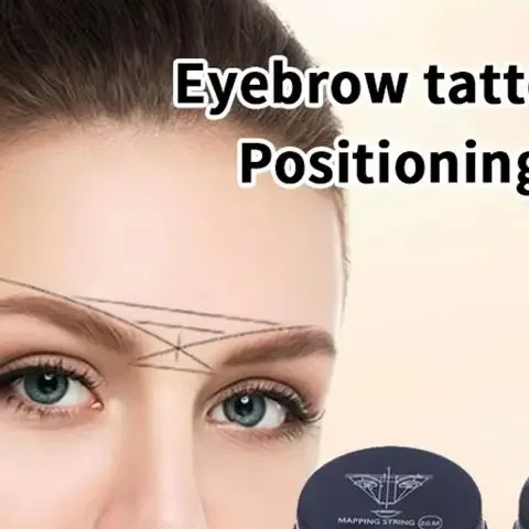 Alat Pemetaan Garis Alis Pre-Inked, Penanda Garis Alis, Pewarna Tato Makeup Multiwarna