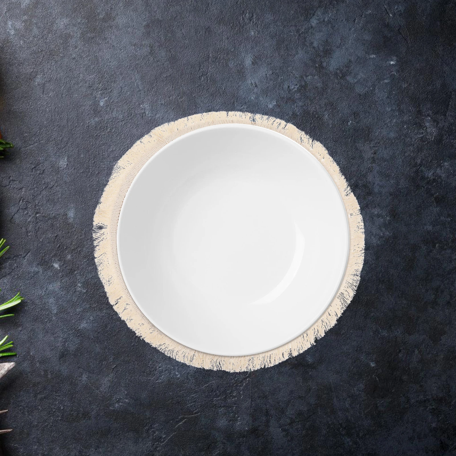 

Round Placemat Rustic Farmhouse Burlap Set Cup Holder Drink Coasters Table Placemat For Dish Anti-Skid Mug Coaster Coffee Table