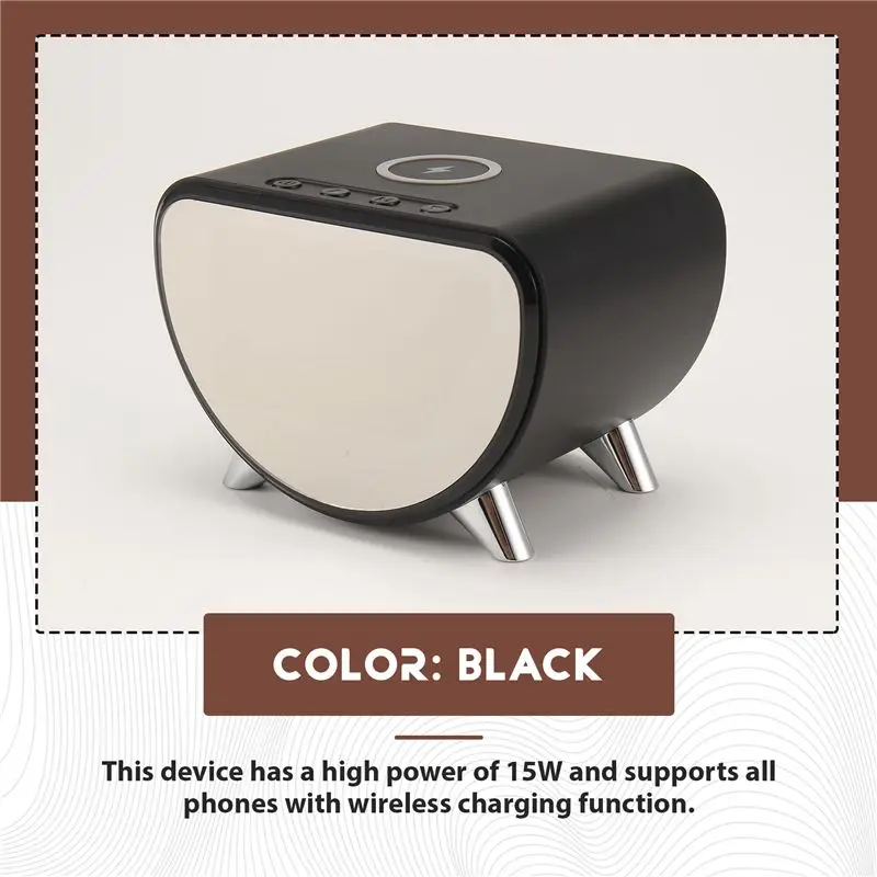 A92Z Multi-Function Alarm Clock LED Mobile Phone Three-In-One Wireless Temperature Clock Wireless
