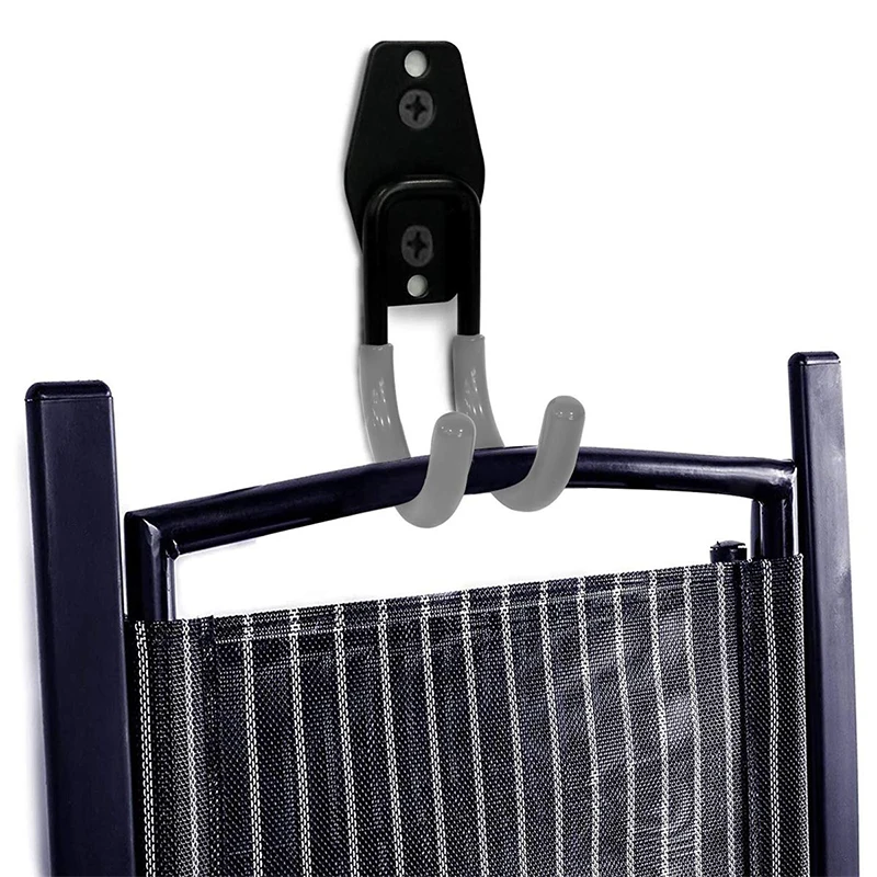 Grey Metal Heavy Hook Set Multiple Sizes With Anti-slip Coating Wall Mounted Storage Hooks Suitable For Garage Warehouse Garden