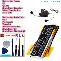 Wireless Headset Battery H452050,09D29,BAT00008 for Cardo Scala Rider Q2 Multiset,Q2 Pro,Rider TeamSet Pro,Rider Solo,Freecom 2