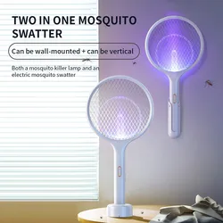 3500V 2 In1 Mosquito Killer Lamp Multicunctional Angle Adjustable Bug Zapper Electric USB Rechargeable Mosquito Fly Bat Swatter