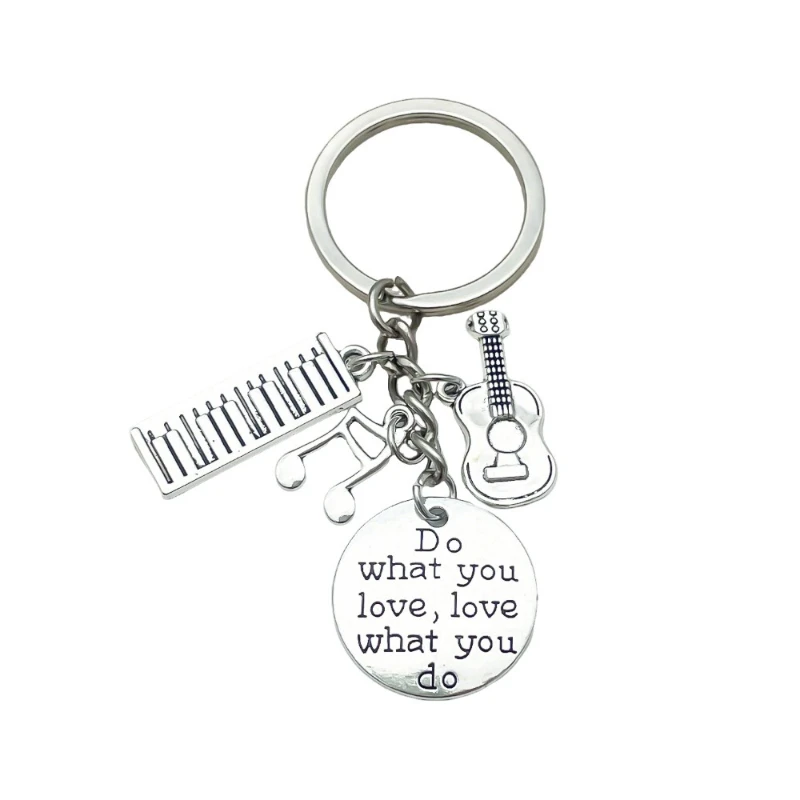 

Music alphabet key chain guitar music note piano bag pendant