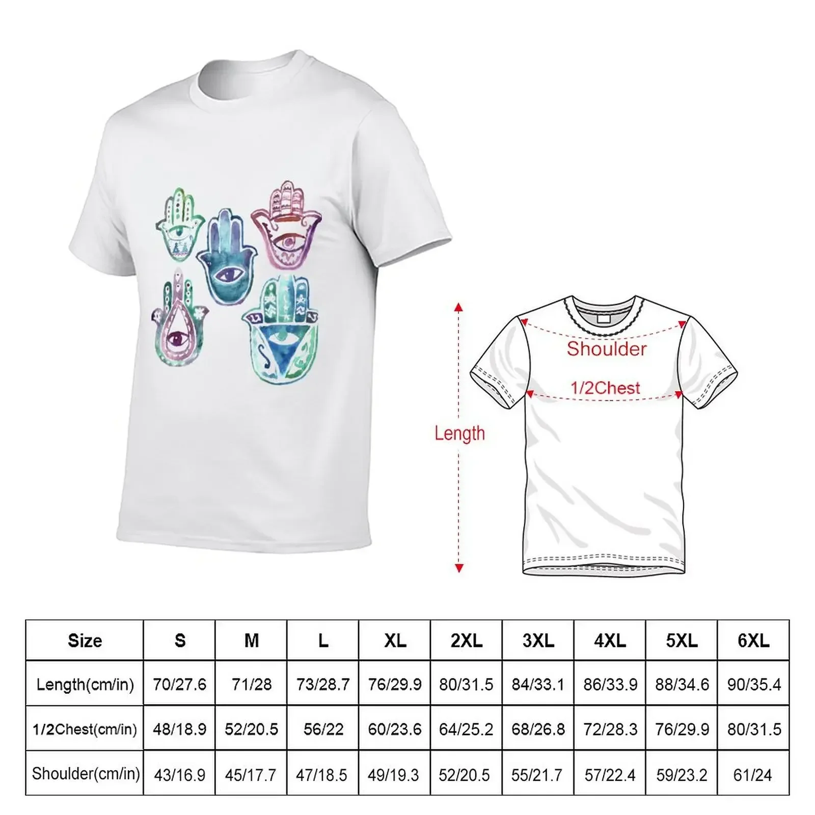 Hamsa together T-Shirt rapper graphic tees hippie clothes anime figures men clothings