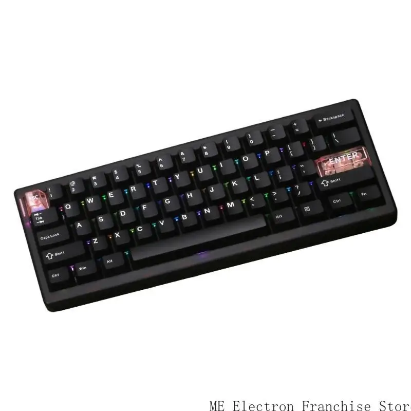T5EA QK61 V2 لوحة مفاتيح ألعاب لاسلكية 60 ٪ مع إضاءة الألوان والمتانة 3000mAh بطارية لوحة مفاتيح MINI