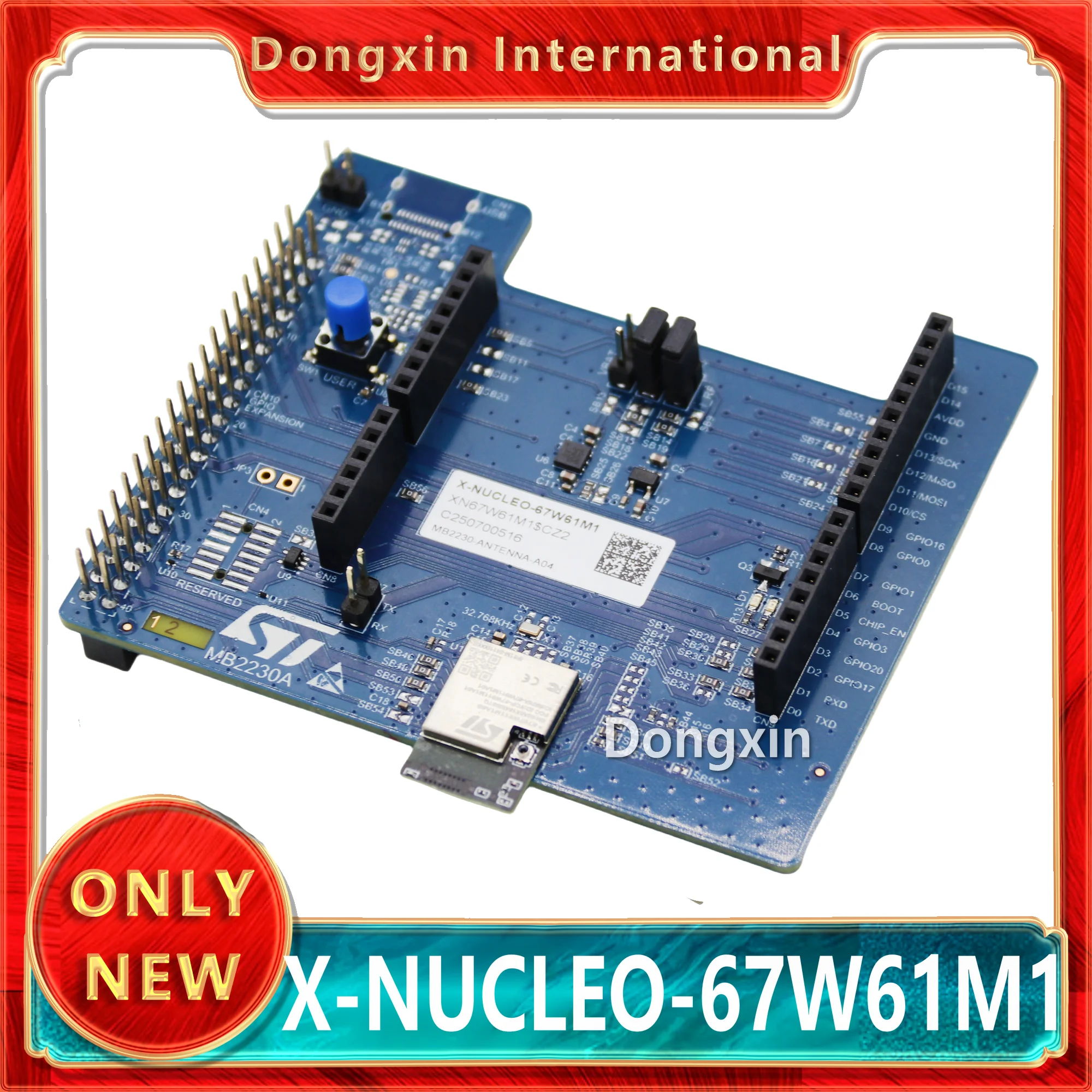 

X-NUCLEO-67W61M1 ST67W611M1 Расширение Wi-Fi 6 и Bluetooth LE модуля Wi-Fi