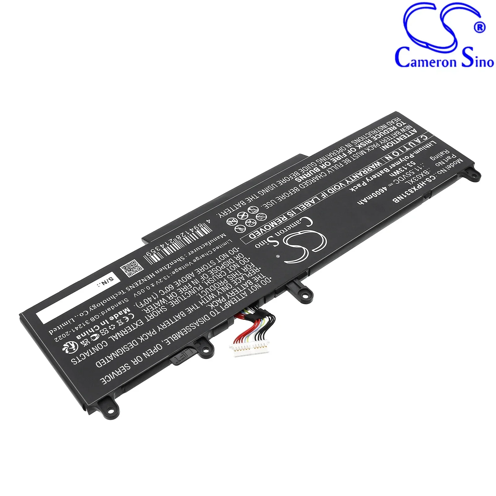 Replacement 11.55V 4600mAh Battery BX03XL BX03056XL HSTNN-AB1D for HP EliteBook 830 G11 845 G11 ZBook Firefly 14 G11