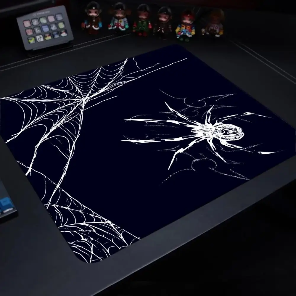 Spider web Mouse Pad Black Square Rubber Anti-slip Mousepads HD Computer Office Game Table Mats Small Decor Desk Pads 450*400