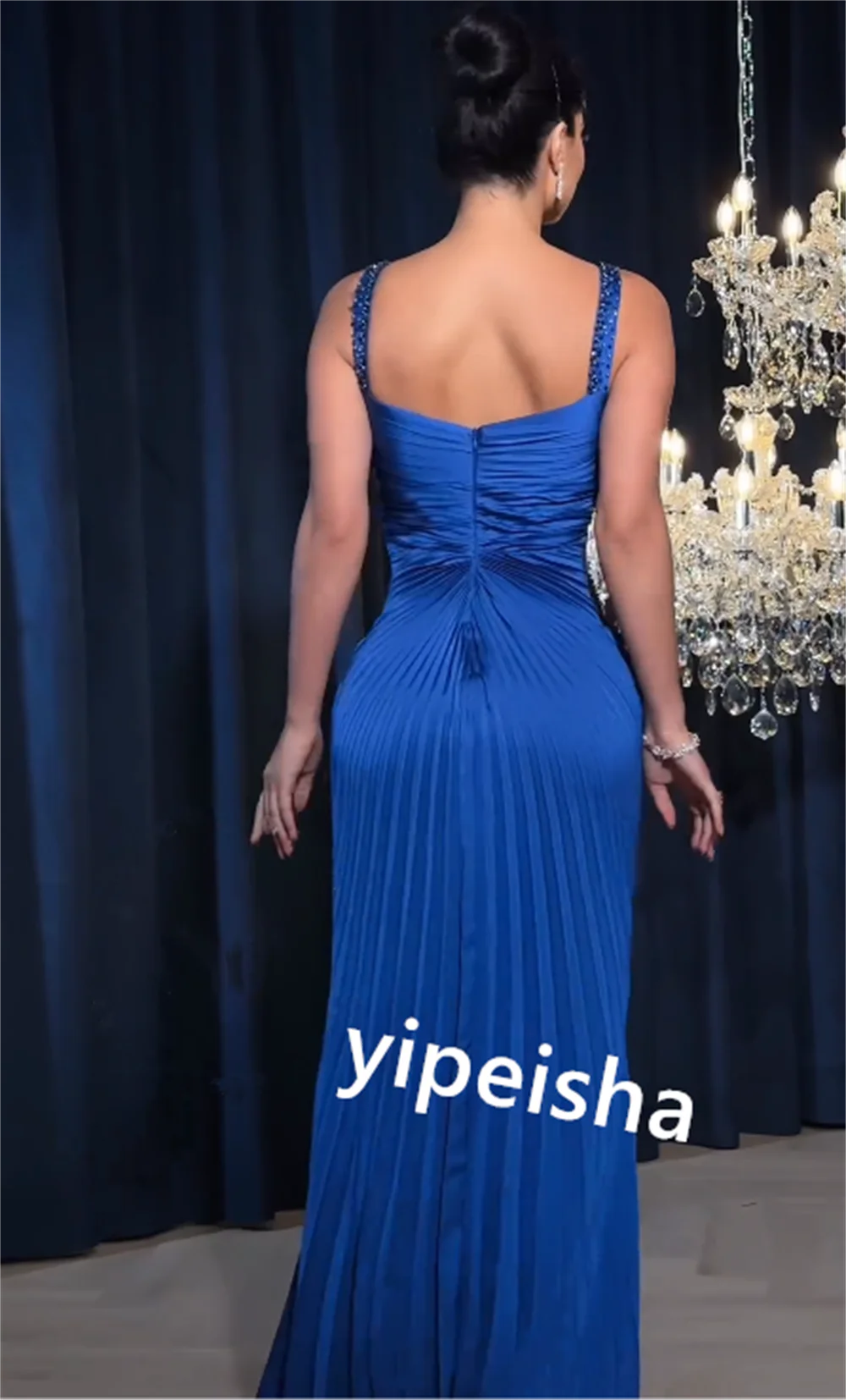 Robe de Quinceanera à épaules dénudées en jersey plissé sur mesure, robes mi-longues pour les occasions