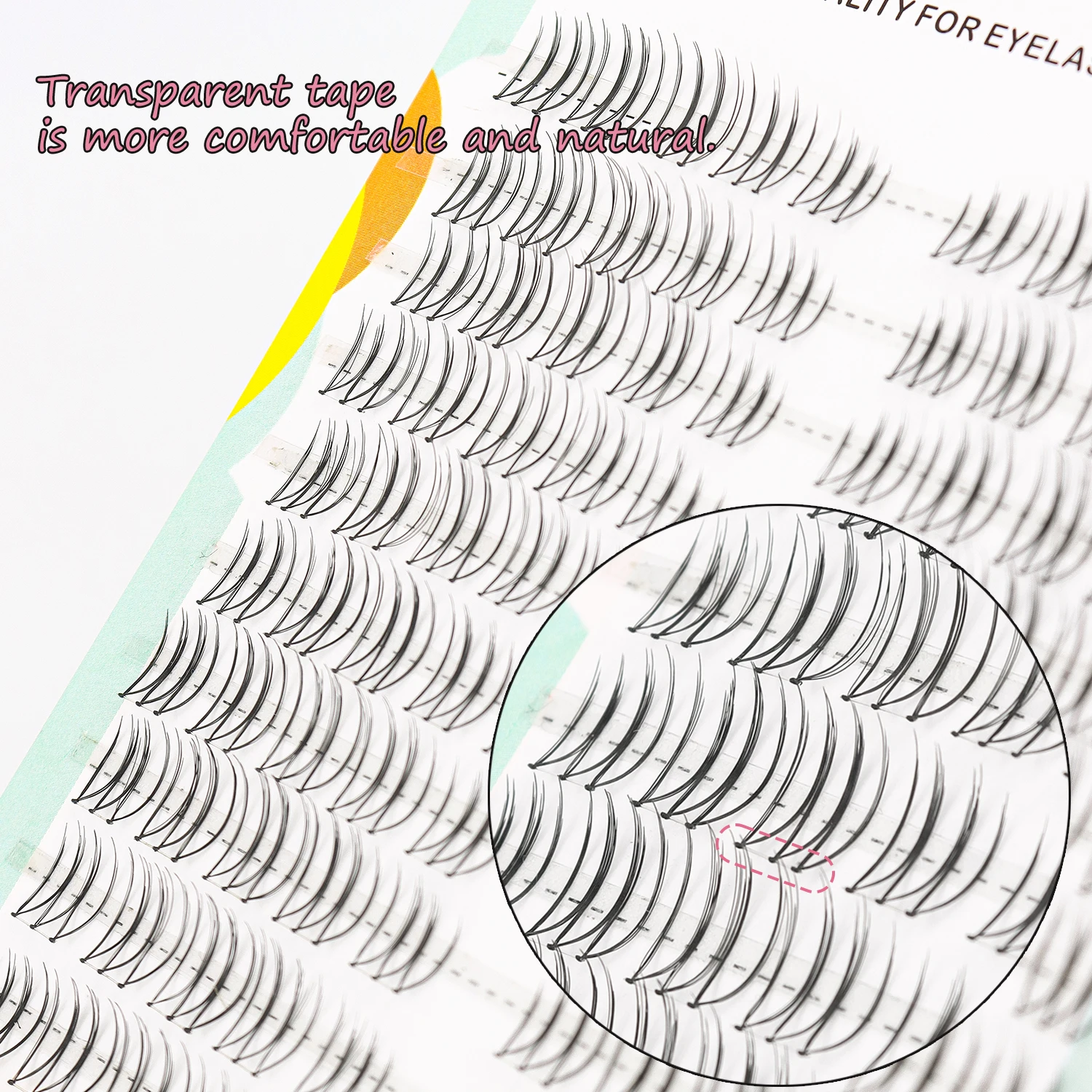 ラッシュクラスター 100 個ハンドレザー U 字型女性グループつけまつげ 6-11 ミリメートルソフトで快適な漫画の目妖精つけまつげ