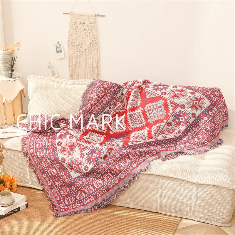 Withered Navajo Sunlight Blanket Thickened Knitted Bohemian Office Nap Air Conditioning Blanket Sofa Blanket Home Blanket