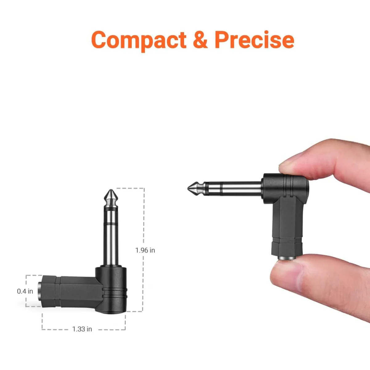 Audio Adapter 10 PCS Right Angled 6.35mm Male to 3.5mm Female Audio Adapter Converter Extender Stereo Headphone Audio Jack Plug