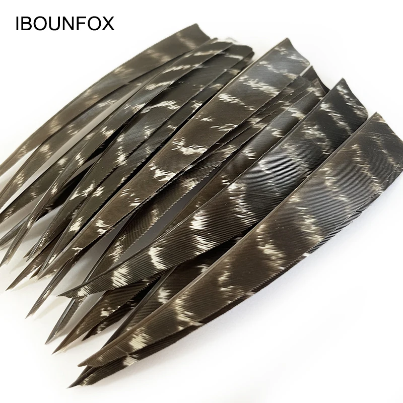 50 Pcs RW Natural Turkey Archery Arrow Feathers Shield 3/4/5 Inch Arrow Fletching Vanes For Bow Arrow DIY Fletches Feather