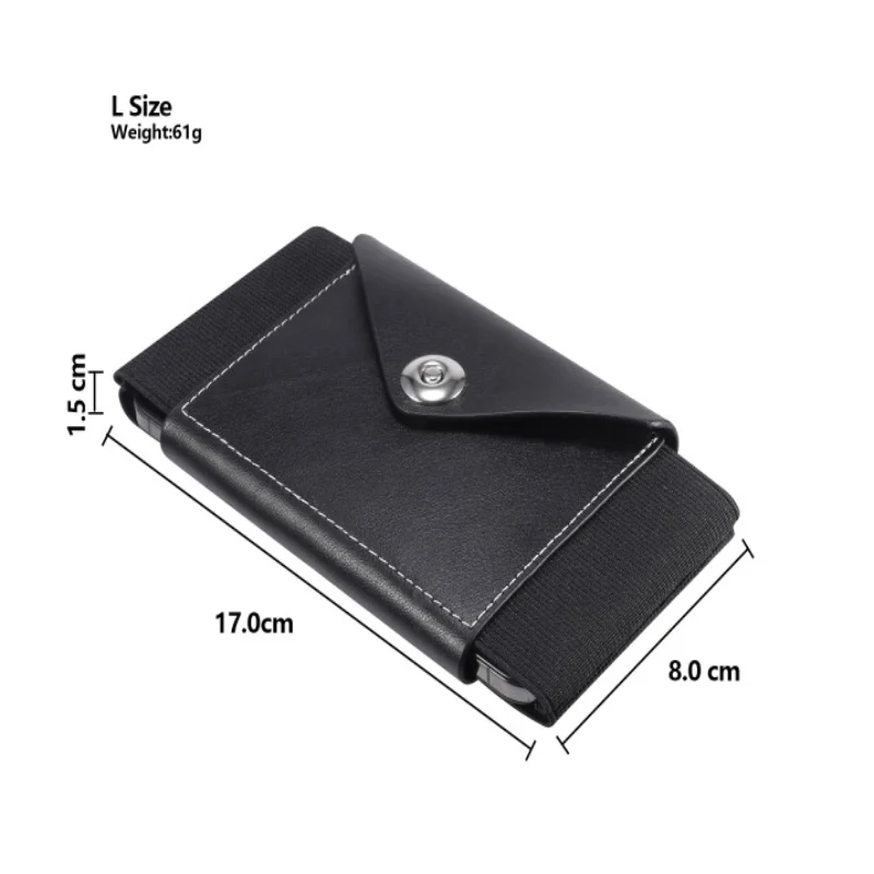 Invisible Anti-theft Stretch Belt Bag Fashion Men Multi-function Small Waist Bag Leather Belt Pack Wallet Coin Purse Case